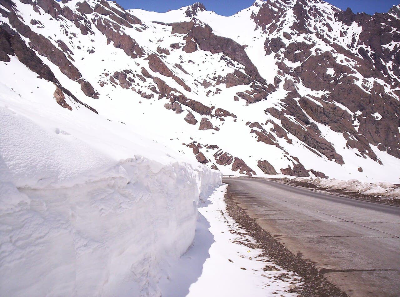 Portillo ski resort, Chile — set beside Laguna del Inca at 2,880m